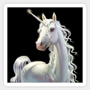 Beautiful White Unicorn Sticker